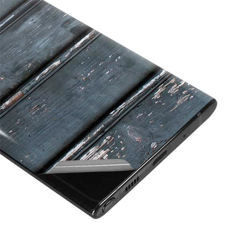 Chipped Blue Wood Galaxy Note 10 Skin